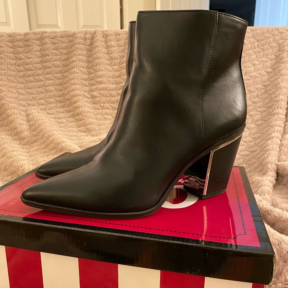 Sam Edelman Cal, Black Nappa Ankle Boots - Worn Twice